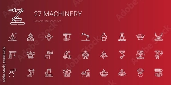 Obraz machinery icons set