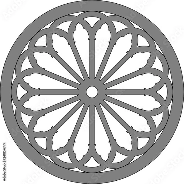 Obraz Lodi, cathedral, Italy, rose window