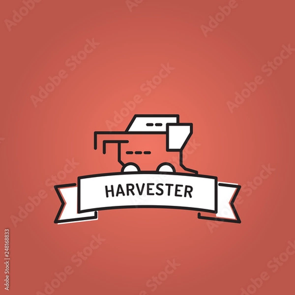 Obraz HARVESTER LINE ICON SET