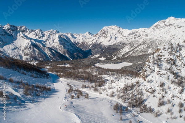 Obraz Valmalenco, ski station. Panoramic view