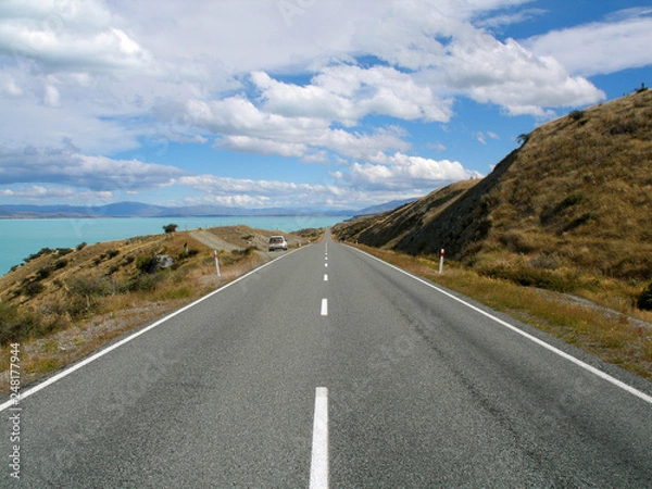 Fototapeta long straigth road