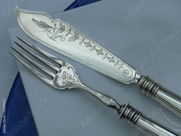 Obraz fish knife and fork