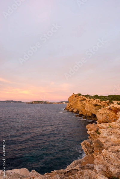 Obraz Sunrise in the Cap Martinet on the island of Ibiza
