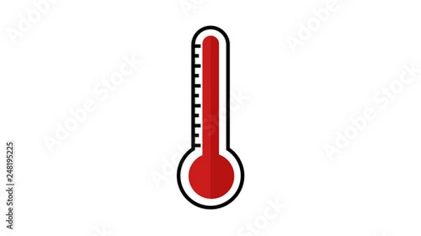 Fototapeta Thermometer Icon symbol red