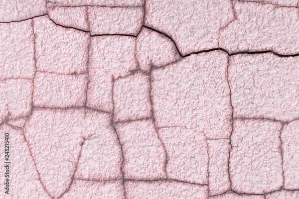 Obraz Texture of a pink cracked wall