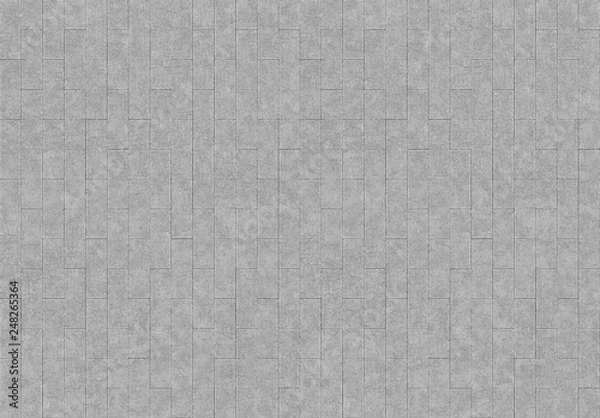 Fototapeta 3d rendering. seamless vertical simple gray brick blocks wall background.