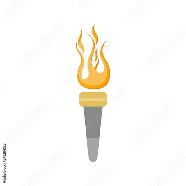 Fototapeta Torch symbol, Torch icon or logo