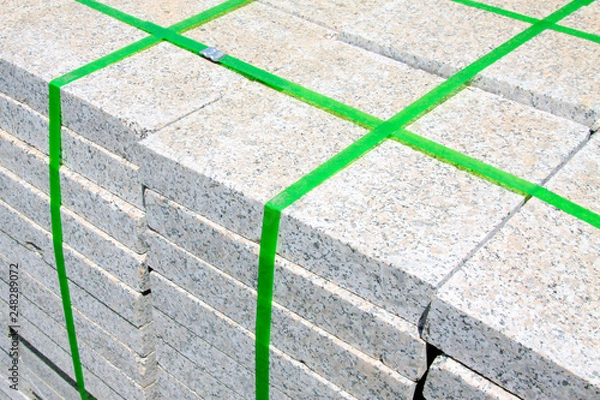 Fototapeta marble stone plank in a construction site