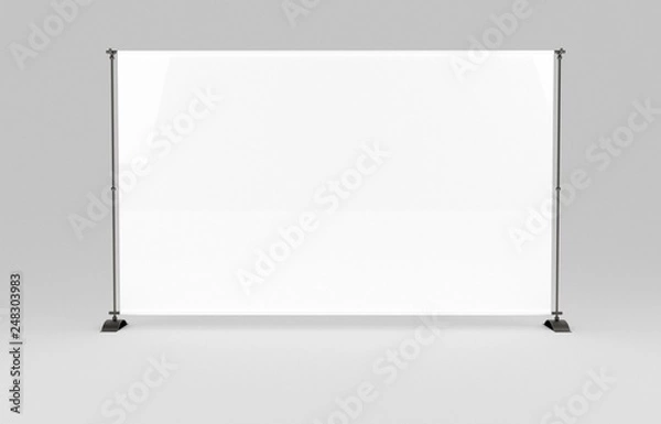 Obraz Blank Step and Repeat Telescoping Backdrop Banner