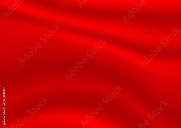Fototapeta Abstract red vector background. Satin luxury cloth texture. Smooth elegant silk. Can be used for christmas background