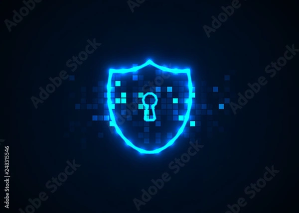 Fototapeta Abstract technology background, Internet technology cyber security concept
