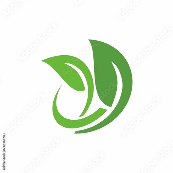 Obraz Leaf, tree, water drop logo design template vector illustration