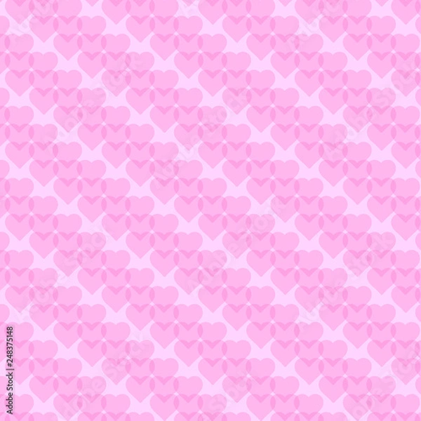 Fototapeta Hearts pattern, symbol background. Valentine's day and Mother's day card prink, pink, red colors. Love expression vector. Illustration