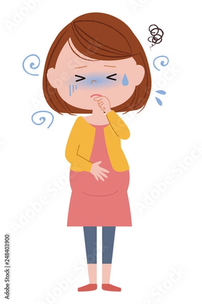 Fototapeta 妊婦さん　体調不良　悪阻