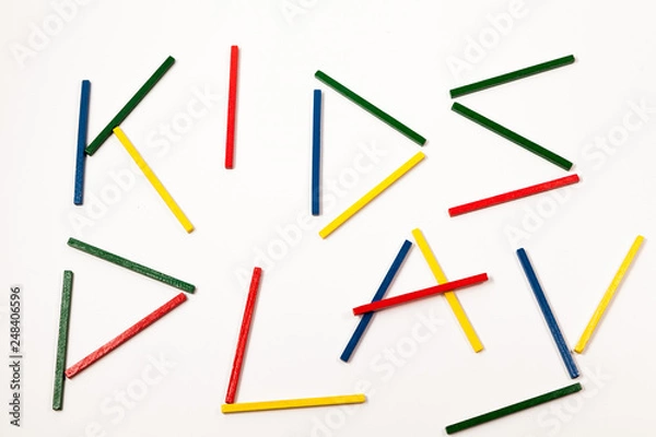 Obraz kids play educational resource isolated white background