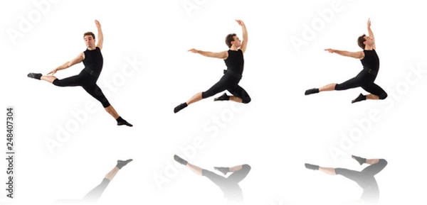 Obraz Young dancer isolated on the white