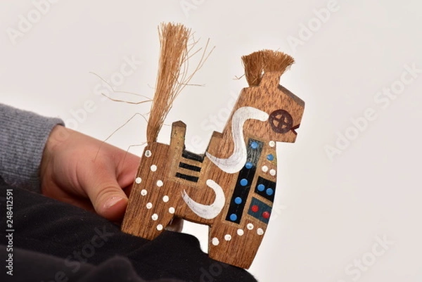 Obraz 八幡駒と手