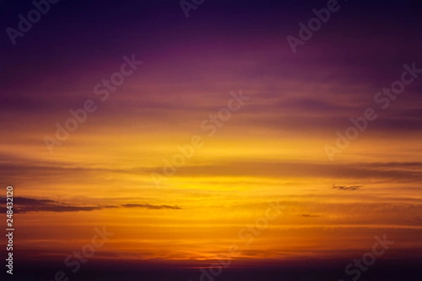 Fototapeta Beautiful colorful sky with clouds after sunset