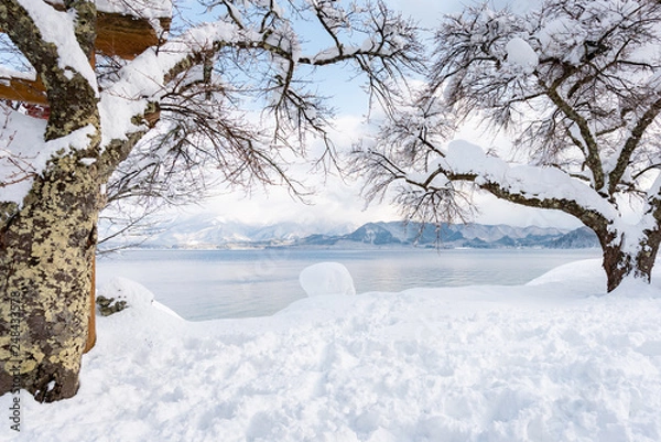Obraz Lake Tazawa in winter