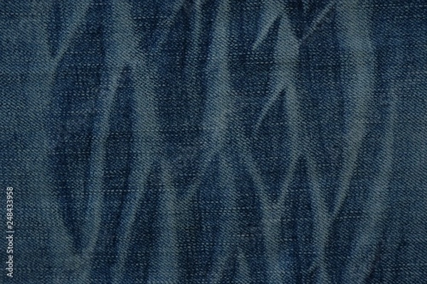 Obraz Vintage blue jeans texture pattern background.