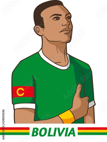 Fototapeta Bolivia Soccer captain
