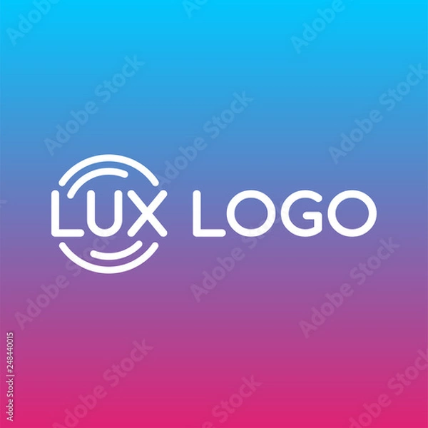 Obraz Lux company logo vector template. Vector logo design with the Lux initial letters on a colorful background.