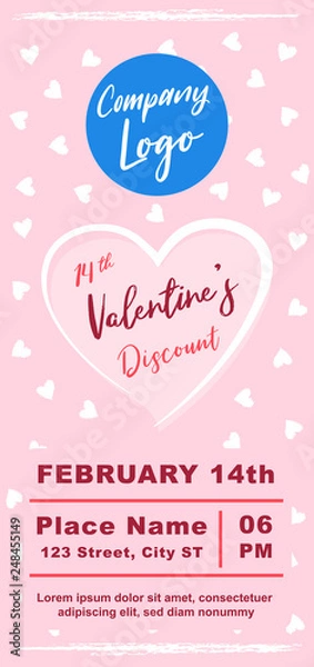 Obraz Valentines day concept banner background