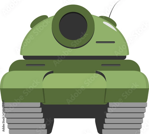 Obraz Tank front view icon. Tank vector illustration