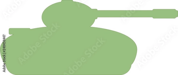 Obraz Tank front view icon. Tank vector illustration