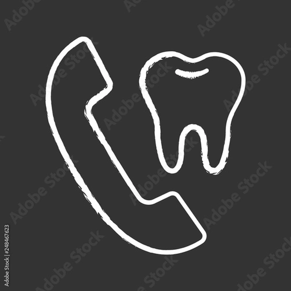 Obraz Dentist appointment chalk icon