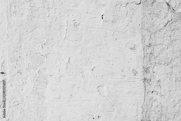 Fototapeta Texture, wall, concrete, it can be used as a background . Wall fragment with scratches and cracks