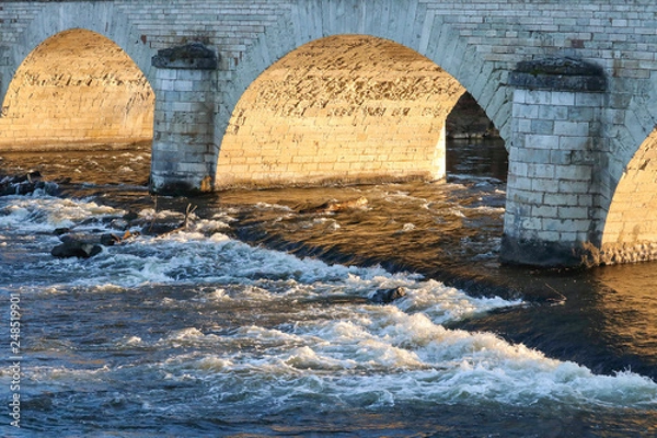 Obraz Coucher de soleil sous le pont