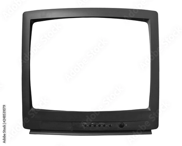 Obraz stary telewizor z izolowanym ekranem