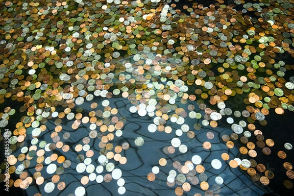Obraz coins in a fountain