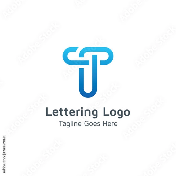 Fototapeta Lettering T Vector