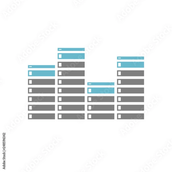 Fototapeta Equalizer icon on white background for graphic and web design, Modern simple vector sign. Internet concept. Trendy symbol for website design web button or mobile app