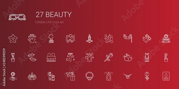 Obraz beauty icons set