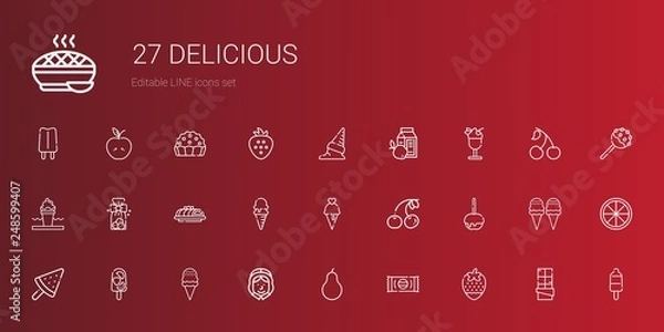 Obraz delicious icons set