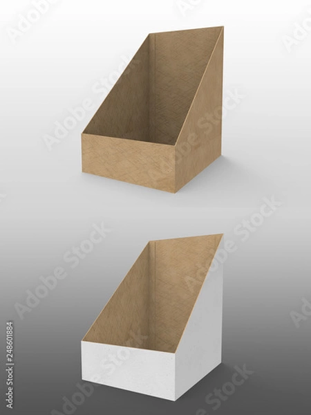 Fototapeta Counter Display Shelf Box 3D Render