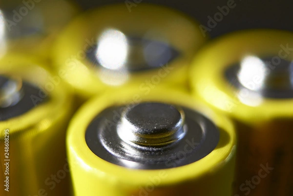 Fototapeta Extreme macro close up of a penlite battery double A