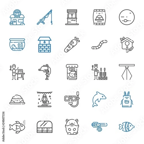 Obraz fish icons set