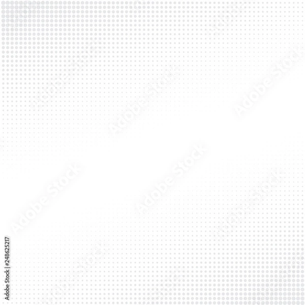 Fototapeta The background of gray dots on the white for text, banner, poster, label, sticker, layout.