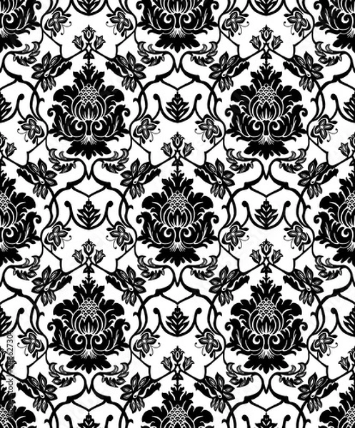 Fototapeta abstract floral background with butterflies
