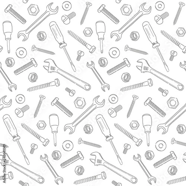 Fototapeta seamless tool pattern