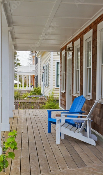 Obraz Two Adirondack chairs