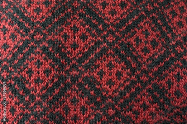 Obraz Norweger in schwarz rot