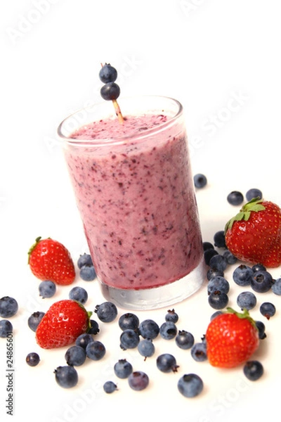 Fototapeta Blueberry smothie
