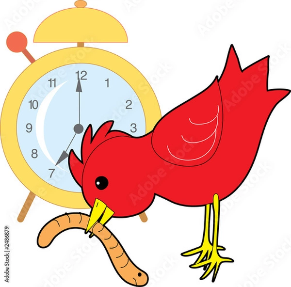 Fototapeta early bird worm