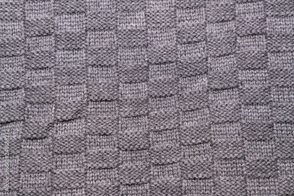 Obraz background texture of knitted wool surface
