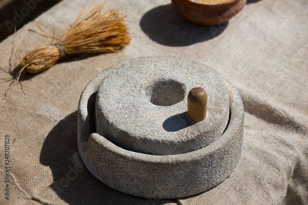 Obraz Medieval hand mill for grinding grain